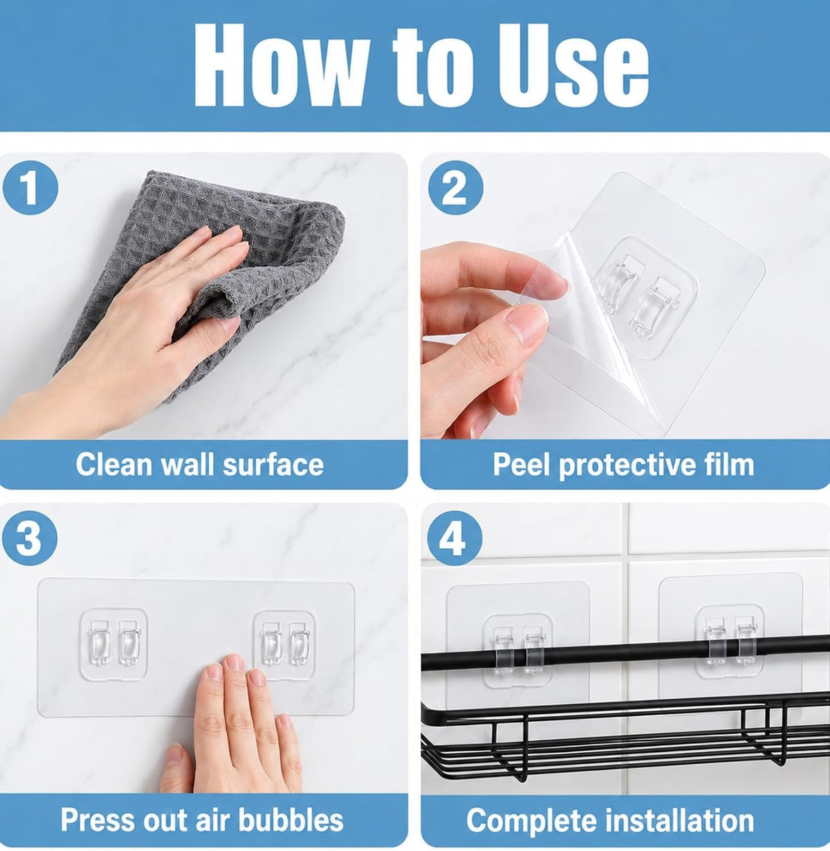 6-pack-shower-caddy-adhesive-replacement-strong-adhesive-sticker-hooks