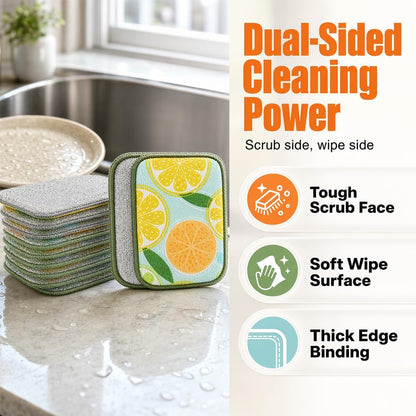 Multipurpose Steel Wire Cleaning Cloth,2026 NEW Double-Sided Scrub Rag for Kitchen Pots Pans Wet Dry，3Pcs7