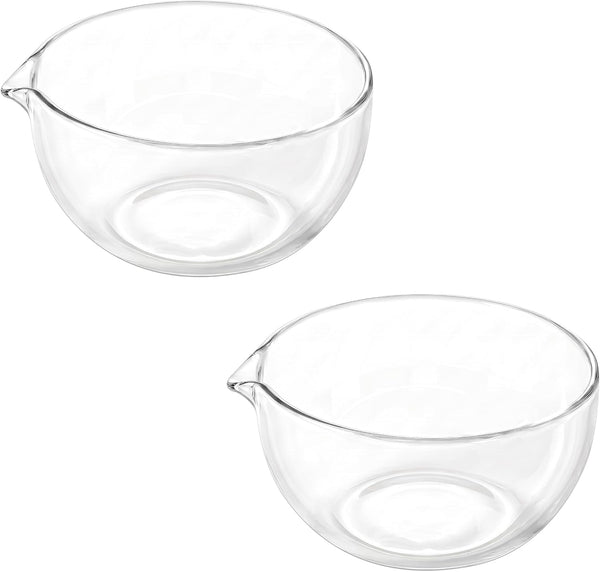 Glass Bowls Drizzling Preparing Tool with Spout (300Ml * 2)1