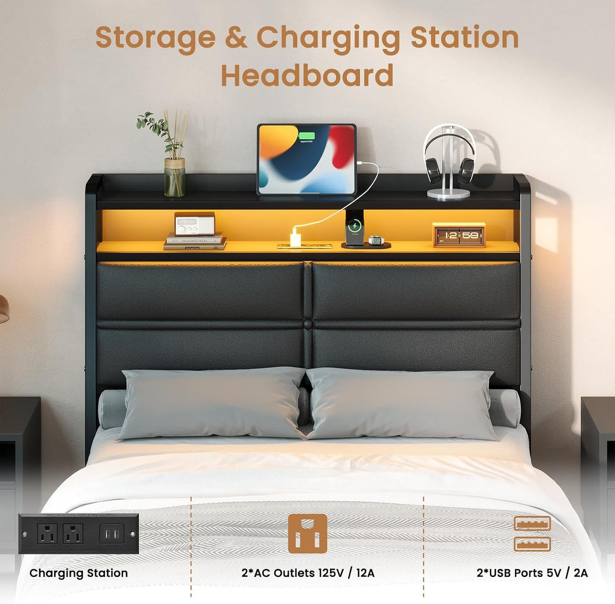 twin-size-bed-frame-with-led-lights-and-charging-station-black