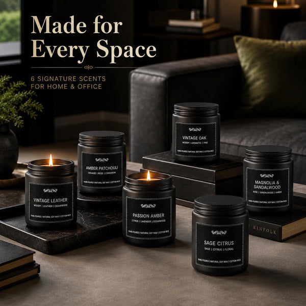 6 Pack Scented Candles for Men, Home Aromatherapy Mens Candle Gifts Set8