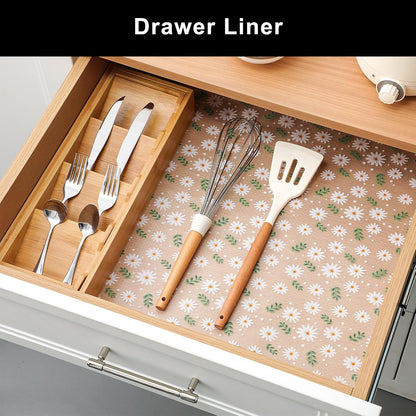 Shelf Liner – Premium Non-Adhesive Cabinet & Drawer Liner for Kitchen – Waterproof Shelf Paper with Modern Pattern – Durable EVA Cabinet Mat – Easy to Cut （11.8" W X 120" L）3