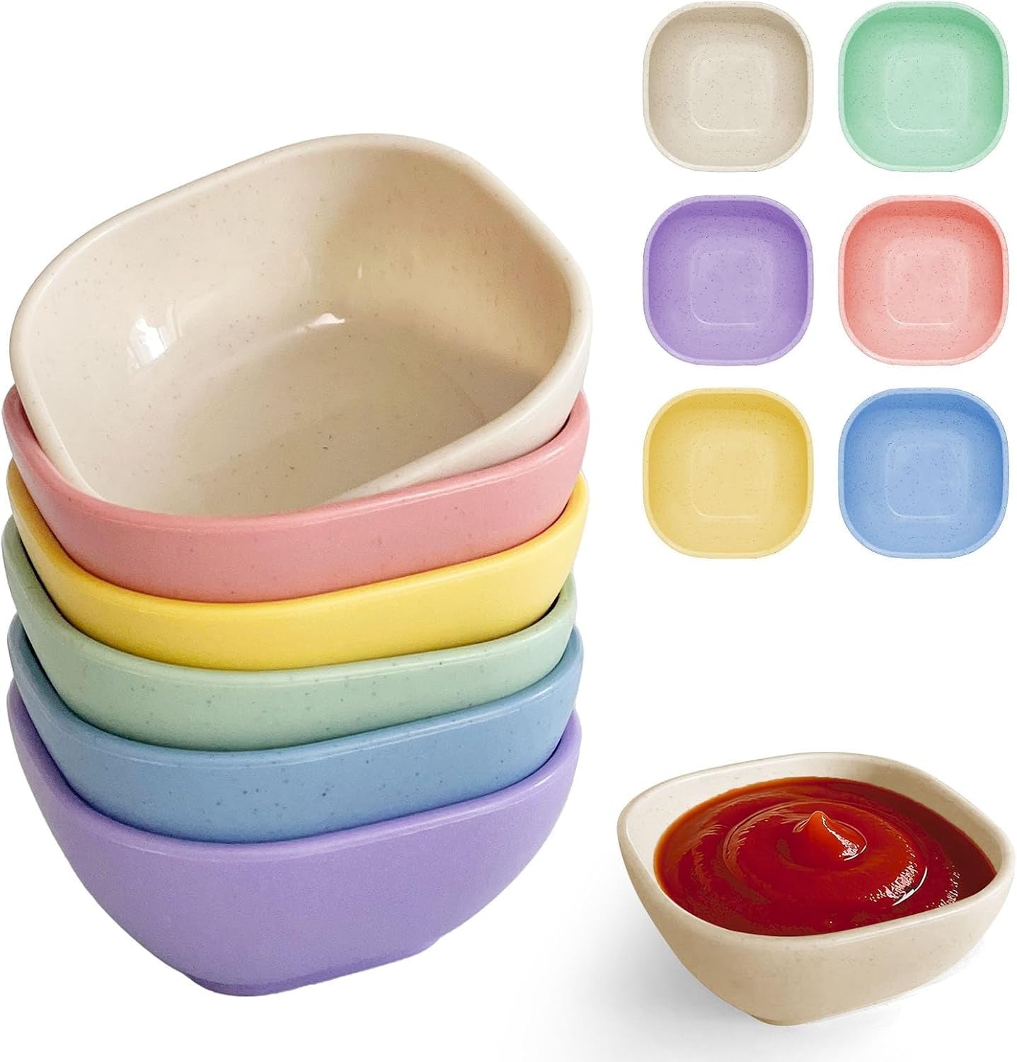 6-pack-small-plastic-bowls-4-5-oz-unbreakable-wheat-straw-dipping-bowls-plastic-ramekins-assorted-colors-dipping-sauce-cups-dip-cups-dessert-ketchup
