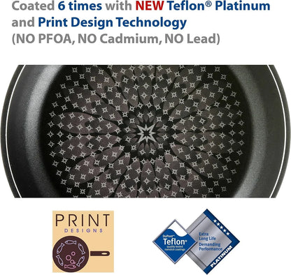 '- Blooming Flower Frying Pan, with Teflon Platinum Non-Stick Coating (PFOA Free) / Ceramic Coated Outside/Induction Ready (11 in / 28 Cm)3