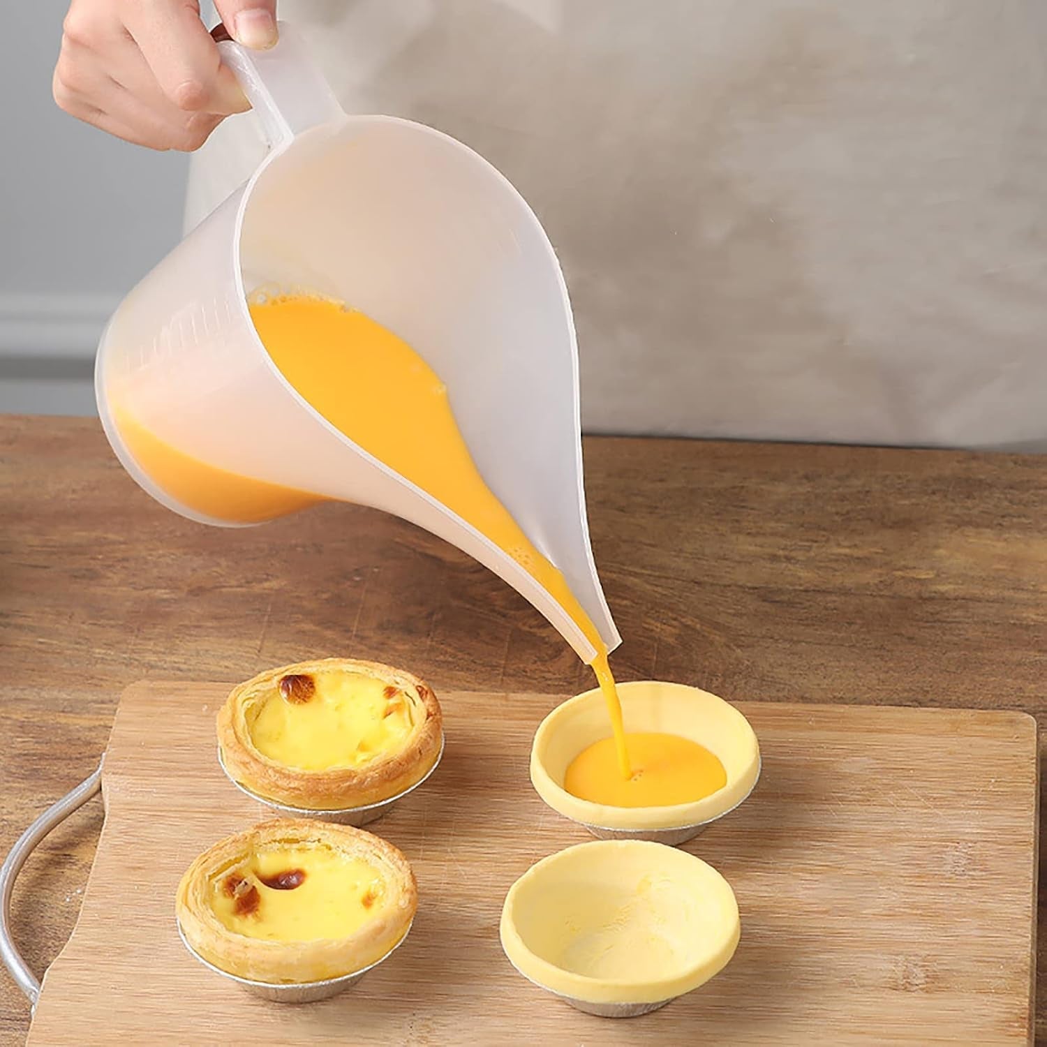 12-pack-measuring-funnel-pitcher-33oz-easy-pour-measuring-cup-with-long-spout-for-soap-cakes-making-filling-muffin-pans-bakeware-molds-oils-fluids-1000ml