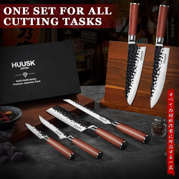 Japanese Chef Knife Set 6 Pcs, Kitchen Knives Set with Gift Box5
