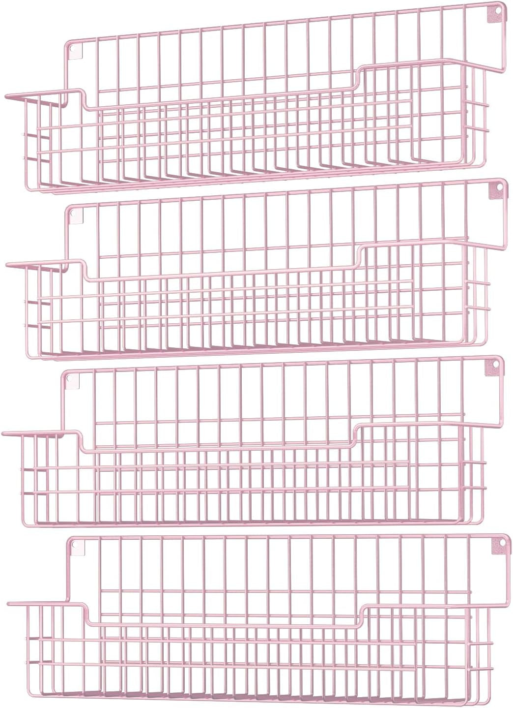 spice-rack-4-pack-seasoning-organizer-wall-mounted-for-kitchen-storage-organization-metal-spice-holder-shelf-for-cabinet-pantry-pink