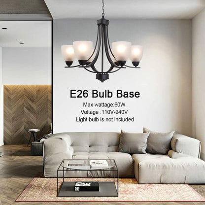 Contemporary Chandeliers 6 Light Black Modern Pendant Light Rustic Vintage Dining Room Lighting Fixtures Hanging, Flush Mount Ceiling Light for Bedroom Living Room4
