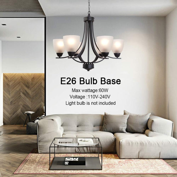 Contemporary Chandeliers 6 Light Black Modern Pendant Light Rustic Vintage Dining Room Lighting Fixtures Hanging, Flush Mount Ceiling Light for Bedroom Living Room4