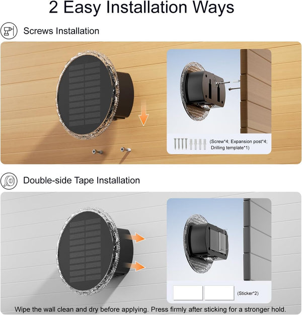 Fence Solar Lights: 360° Circular Lighting Solar Powered Wall Lights 12 Hours Long Runtime up and down Waterproof IP65 & 3 Modes High Brightness LED Focus Lens for Patio/Yard - 4 Pack9