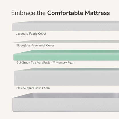 10 Inch Queen Mattress in a Box Green Tea Memory Foam Medium Firm3