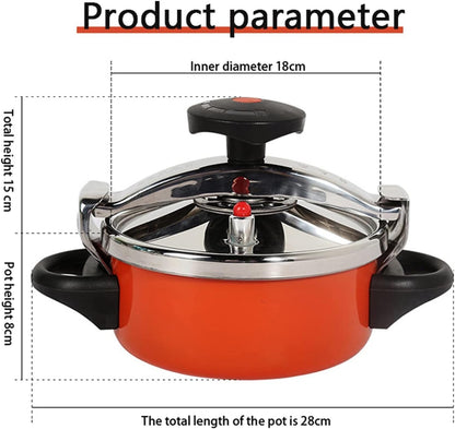 2L Small Pressure Cooker Stainless Steel for Pressure Foodie or Steaming, Compatible Induction Cooker Gas Home Cooker3