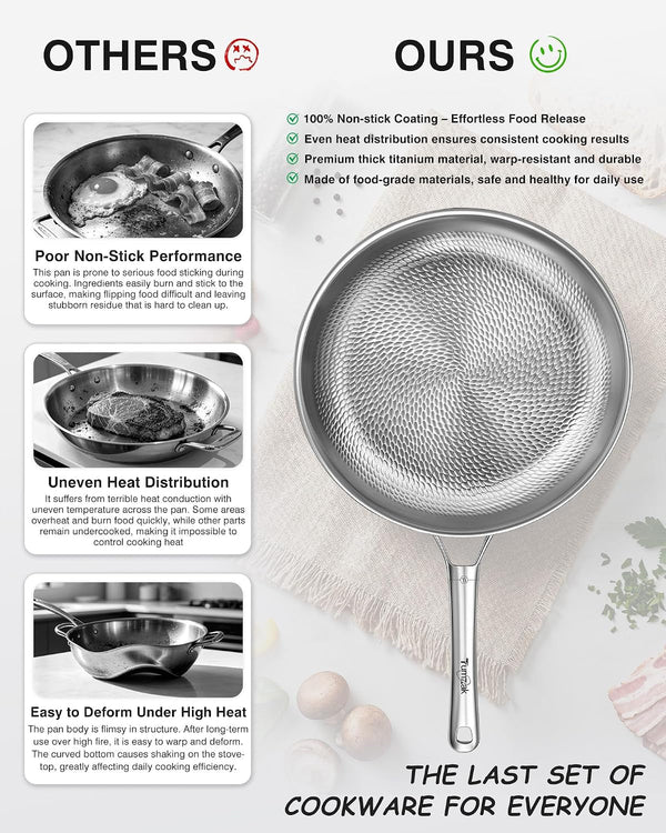 Titanium Cookware Set, 8-Piece Pots and Pans Set, Non-Stick with Lid, Pfas/Pfoa/Ptfe-Free, Dishwasher & Oven Safe, Compatible with Gas & Induction Cooktops7
