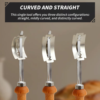 Bread Lame Sourdough Scoring Tool - Dough Scorer Cutter Knife with 10 Stainless Steel Razor Blades, Finger Sleeves and Protective Cover, Essential Baking Supplies for French Baguttes & Homemade Bread4
