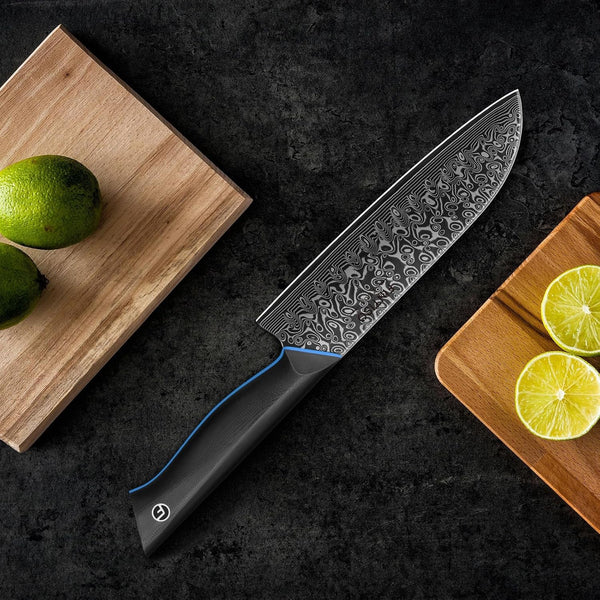 Santoku Knife 7 Inch, 67-Layer Damascus Steel Chef Knife with G10 Handle7