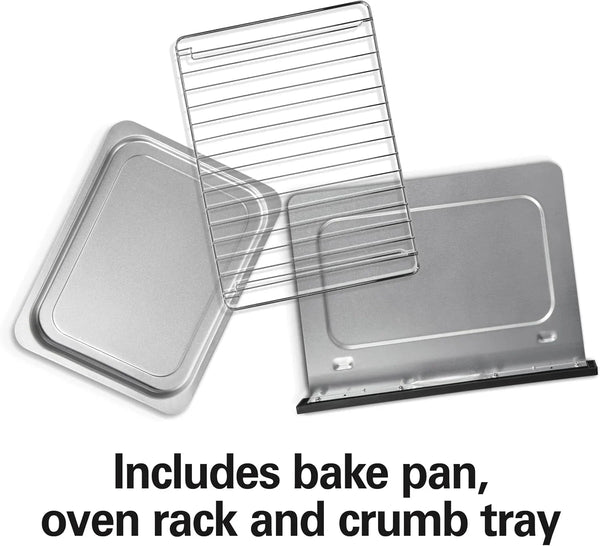 2-In-1 Countertop Toaster Oven and Long Slot 2 Slice Toaster | Bake, Broil Toast | 2 Rack Positions | 60 Minute Timer | Automatic Shut off | Shade Selector | Stainless Steel | 31156J6