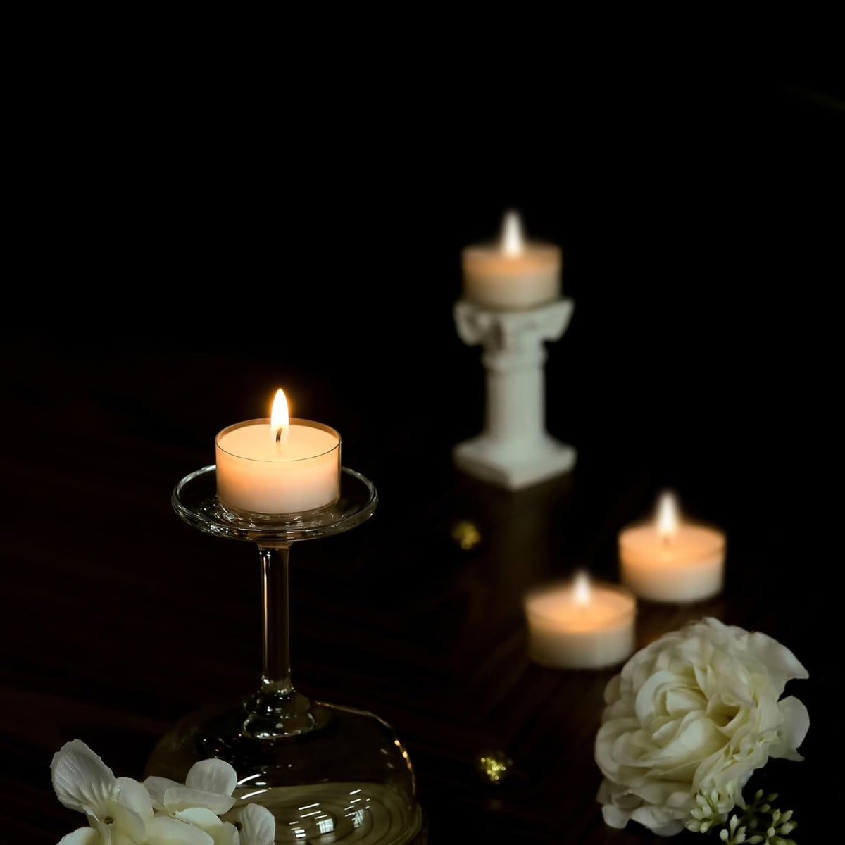 tealight-candles-giant-100-200-300-bulk-packs-white-unscented-european-smokeless-clear-cup-tea-lights-for-shabbat-weddings-christmas-home-decorative-100-pack