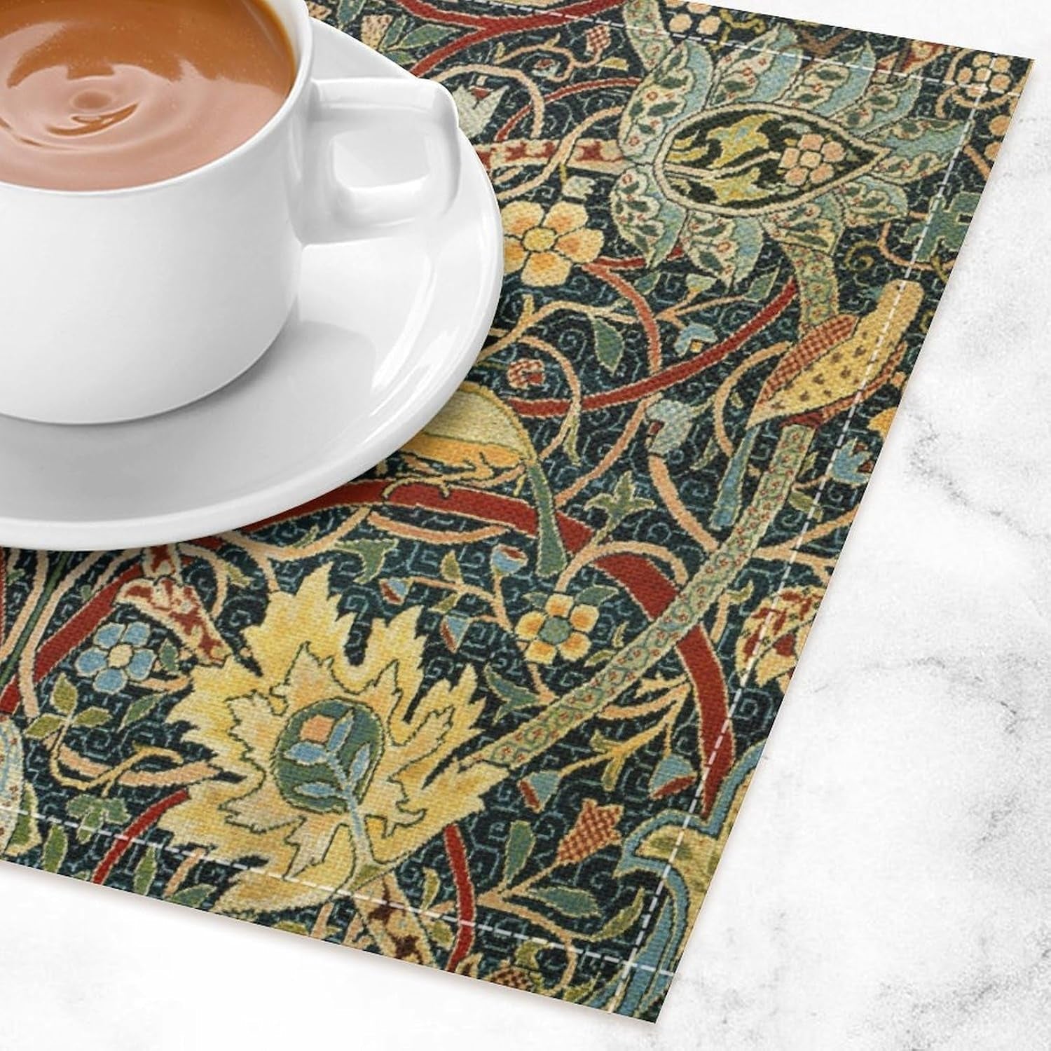 william-morris-floral-placemats-flower-bird-decorative-table-mat-antique-native-heat-resistant-place-mats-for-dining-kitchen-party-holiday-decor-12x18inch-set-of-4