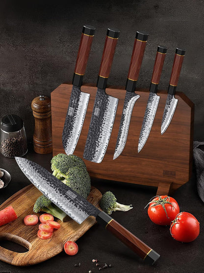 7 Pcs Knife Set with Magnetic Block, Japanese Kitchen Knife Set7