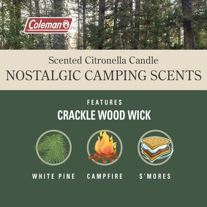 Coleman Campfire Citronella Candle with Wooden Crackle Wick - 6 Oz4