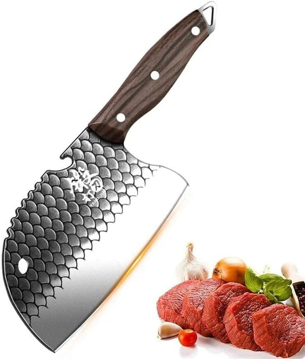 Meat Cleaver Knife, Stainless Steel Meat Cleaver, Chef Forge Sharp Kitchen Knife, Cutting, Cutting Meat, Cutting Vegetables Hand Knife1
