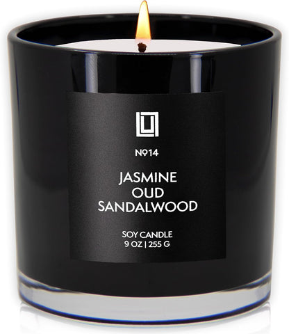 Jasmine, Oud & Sandalwood Scented Soy Blend Jar Candle, 9 Oz.2