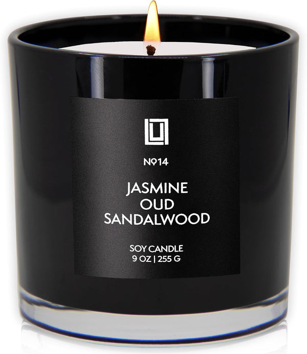 Jasmine, Oud & Sandalwood Scented Soy Blend Jar Candle, 9 Oz.2