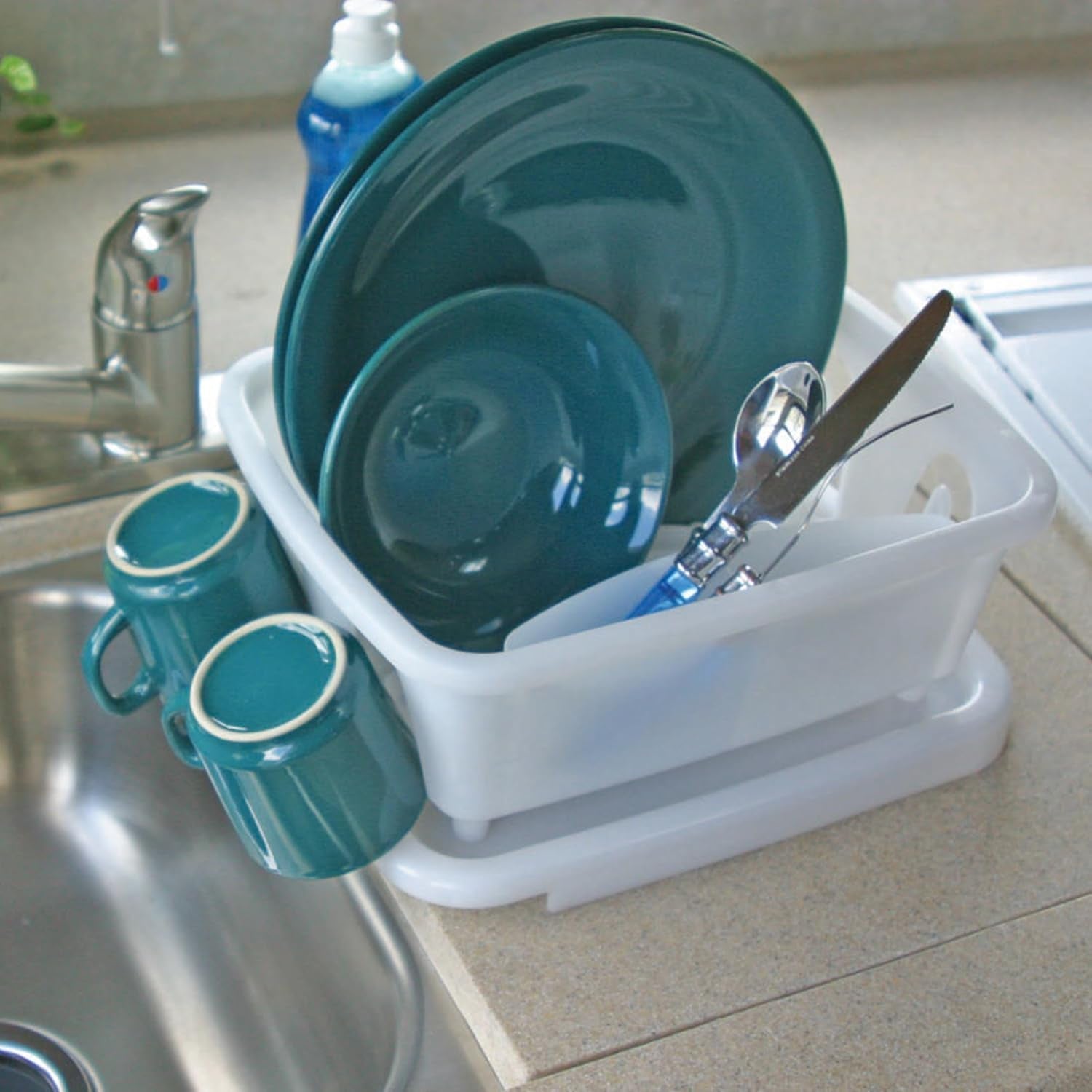 rv-mini-dish-drainer-tray-features-a-sloped-drain-tray-design-heavy-duty-construction-ideal-for-small-spaces-apartments-boats-and-more-9-5l-x-11-7w-x-4-75h-white-43511