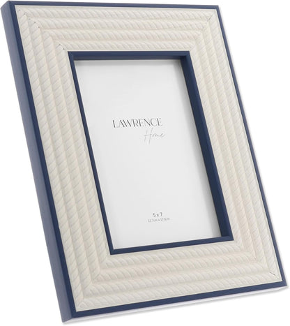 5X7 Breem Frame -Navy with White Rope2