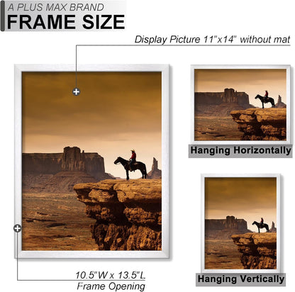 11X14 Picture Frame White Light Weight Wall Mount4