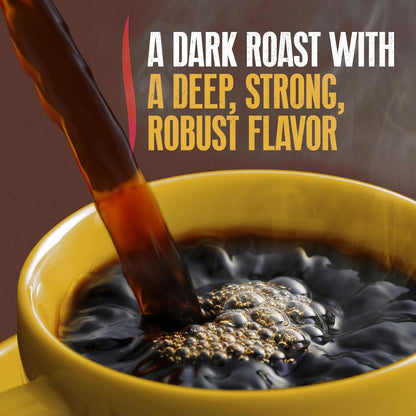 Dark Roast Bold Ground Coffee, 25.3 Oz Canister | Bold Dark Roast Coffee, 100% Pure Coffee, Rich, Full-Bodied & Aromatic with a Smooth Finish, for Drip & French Press4