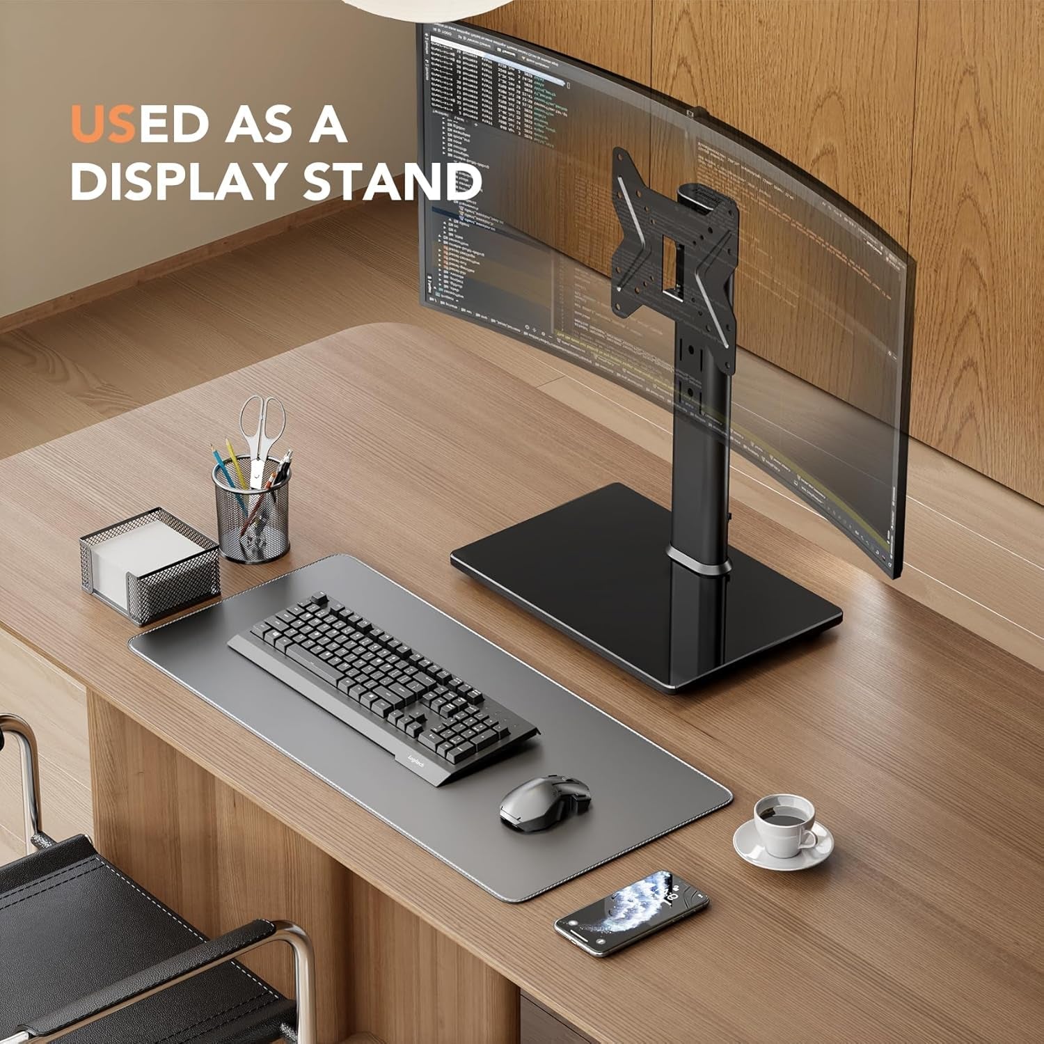 universal-swivel-tv-table-top-tv-stand-for-19-to-43-inch-tvs-with-90-degree-swivel-4-level-height-adjustable-heavy-duty-tempered-glass-base-holds-up-to-99lbs-ht02b-001