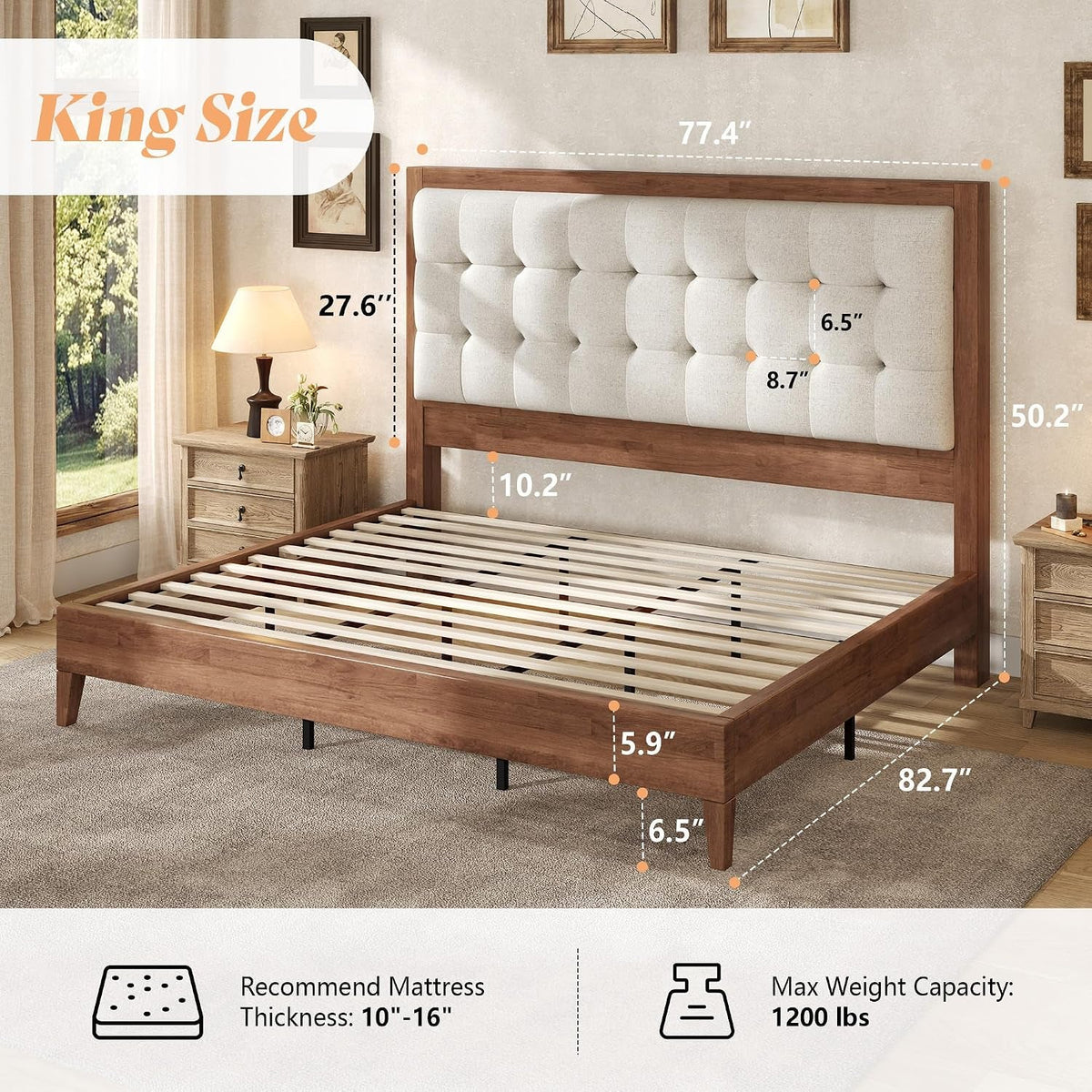 solid-wood-king-bed-frame-50-2-upholstered-headboard-walnut