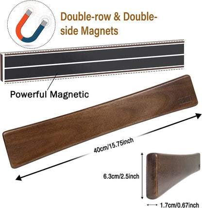 Magnetic Knife Strips, Magnetic Knife Holder for Wall 16 Inch | Acacia Wood Knife Magnetic Strip Use as Knife Bar, Knife Holder for Kitchen Utensil Organizer, Ideal Cooking Gift for Chef2