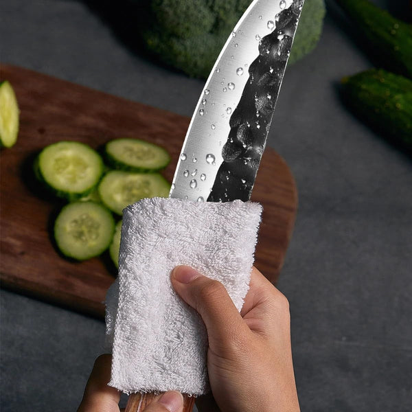 Meat Cleaver,Cleaver Knife 6.5 Inch Forged Hunting Knife Stainless Steel Boning Butcher Knife Meat Cleaver Fishing Camping Knife Professional Chef Knife with Sheath, LAMAJIGA58445