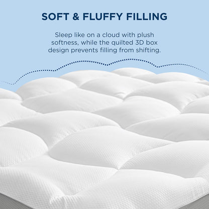 Bedsure Twin XL Mattress Topper - 800 GSM Waterproof Mattress Topper for College Dorm Room Essentials with 8-21 Inches Deep Pocket, Pillow Top Twin Extra Long Bed Pad Fitted for Bedroom - White6