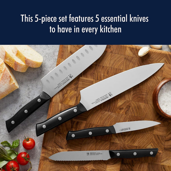 Henckels Dynamic 5-Pc Knife Set with Chef, Bread, Utility, Paring, Santoku2