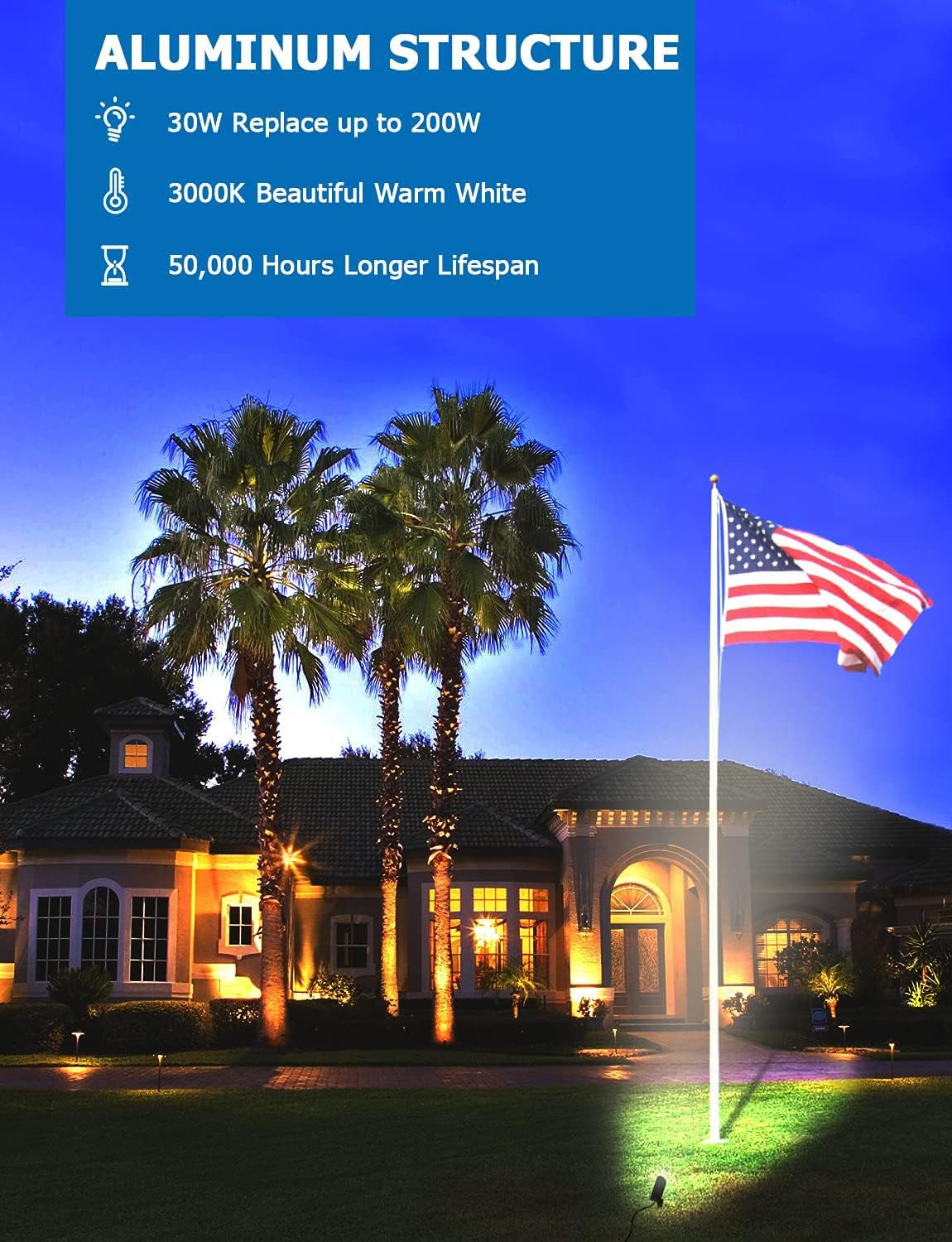 30w-spot-lights-outdoor-led-spotlight-120v-3000lm-ultra-bright-flag-pole-light-with-metal-stake-warm-white-flood-light-landscape-lighting-for-yard-flag-tree-garden-6-ft-cord-with-plug-2-pack