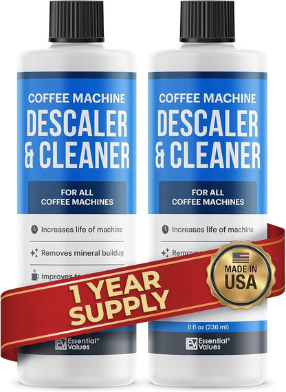 Descaler, Universal Descaling Solution, Made in the USA for Delonghi, Keurig, Breville, Nespresso (4 Uses) Coffee Machine Cleaner for All Automatic Coffee Makers & Espresso Machines1