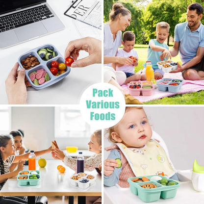 4 Pack Bento Snack Boxes Lunchable Containers for Kids & Adults6