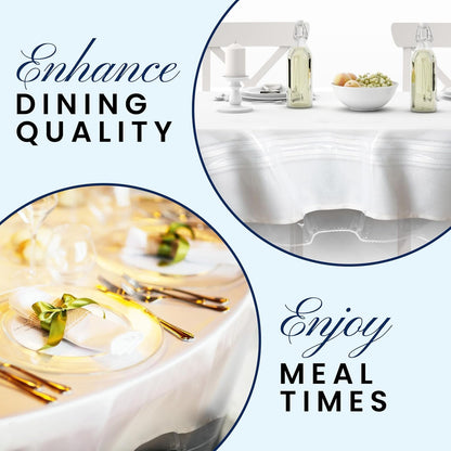 Broder Heavy Duty Clear Plastic Table Cover Protector Rectangle 60X120 – Waterproof, Oil Proof, Wipeable Vinyl Tablecloth Protector, Thick PVC, for Dining Room, Kitchen, Desk, Office, Everyday Use7