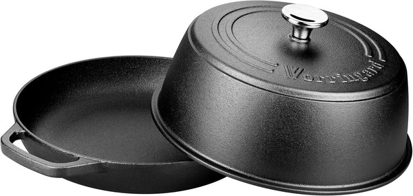Pre-Seasoned Cast Iron Dutch Oven Pot with Lid for Bread Baking, Include Sourdough Bread Baking Supplies like Banneton Bread Proofing Basket, Bread Oven, 6 Quart5