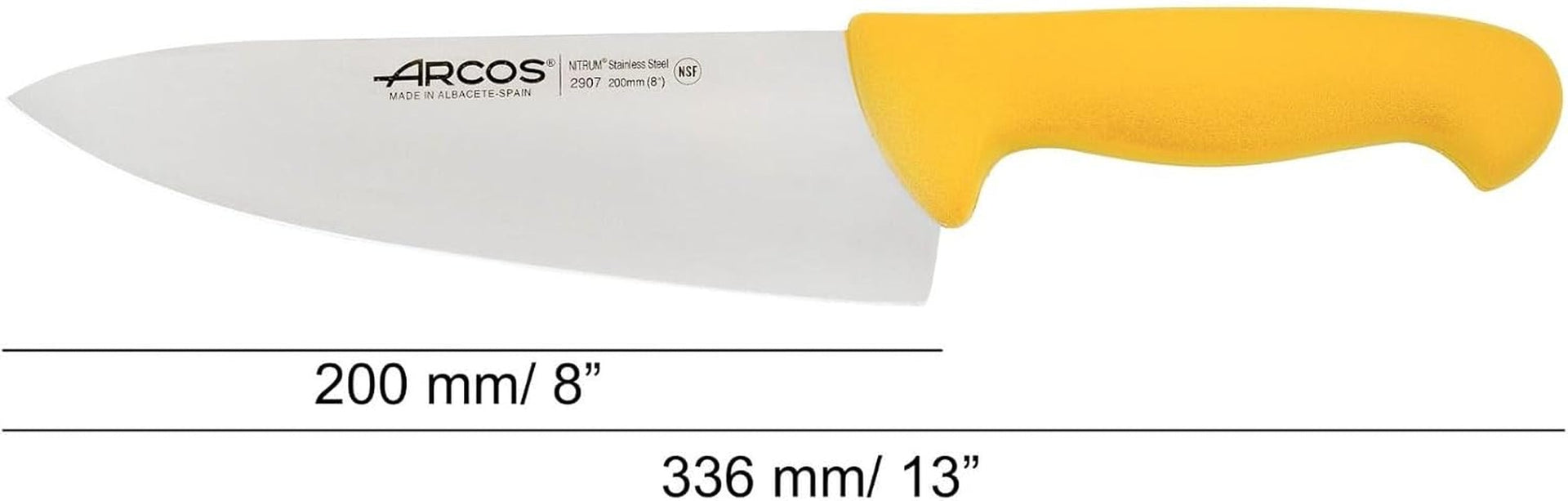 chef-knife-8-inch-nitrum-stainless-steel-and-200-mm-blade-professional-multipurpose-cooking-knife-ergonomic-polypropylene-handle-series-2900-color-yellow