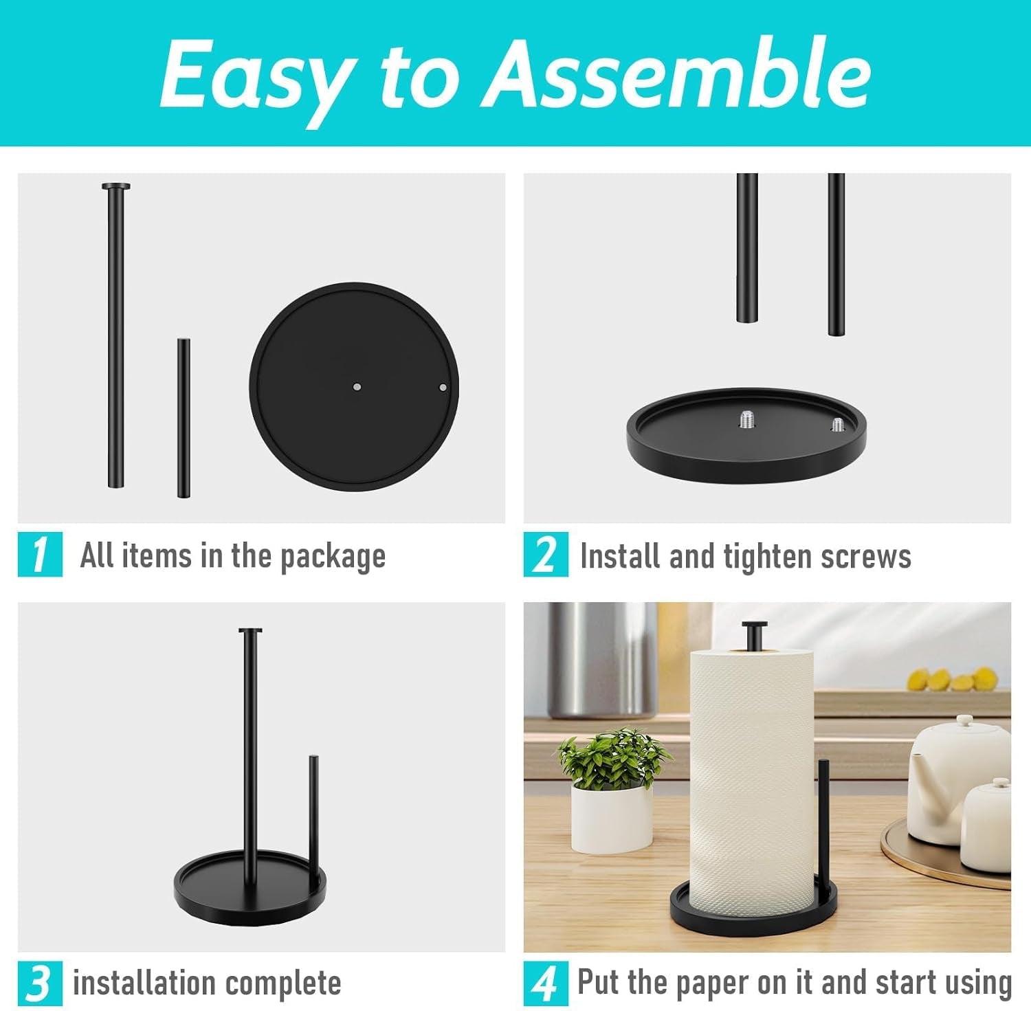 paper-towel-holder-countertop-standing-paper-roll-holder-with-anti-slip-weighted-base-stainless-steel-freestanding-paper-towel-holder-for-kitchen-black