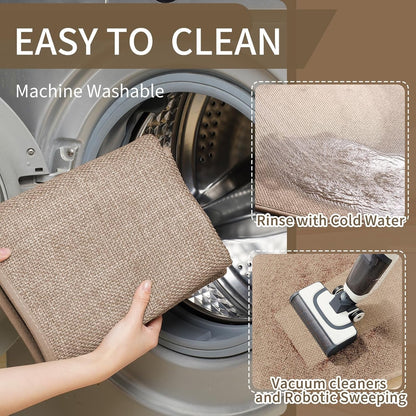 Kitchen Rugs Kitchen Mats for Floor Non Slip Washable Brown 17"X30" | Super Absorbent Woven Rubber Backing Washable Kitchen Floor Mat Sink Mat Runner Rugs Front of Sink, Easy Clean4