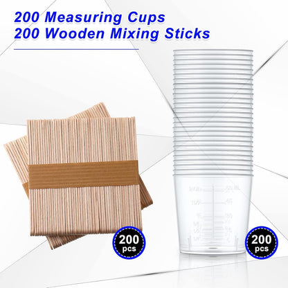 200 Pack 2Oz/60Ml Plastic Mixing Cups Disposable Measuring Cups2