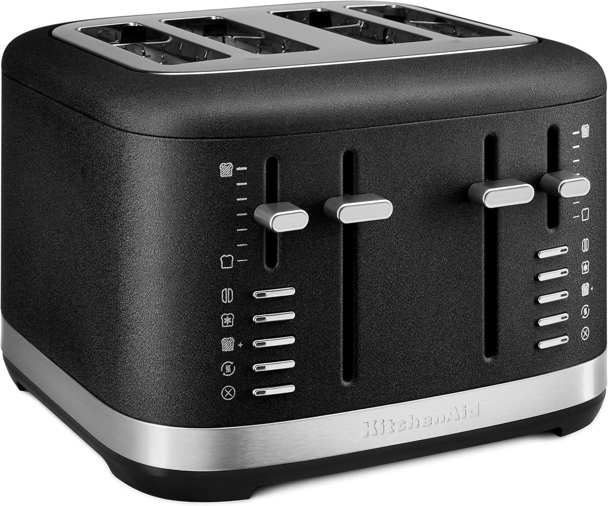 kitchenaid-4-slice-pro-line-automatic-toaster-kmt4109-cast-iron-black-fits-bagels-english-muffins-thick-breads-seven-shade-settings-metal-housing-auto-lift-lever