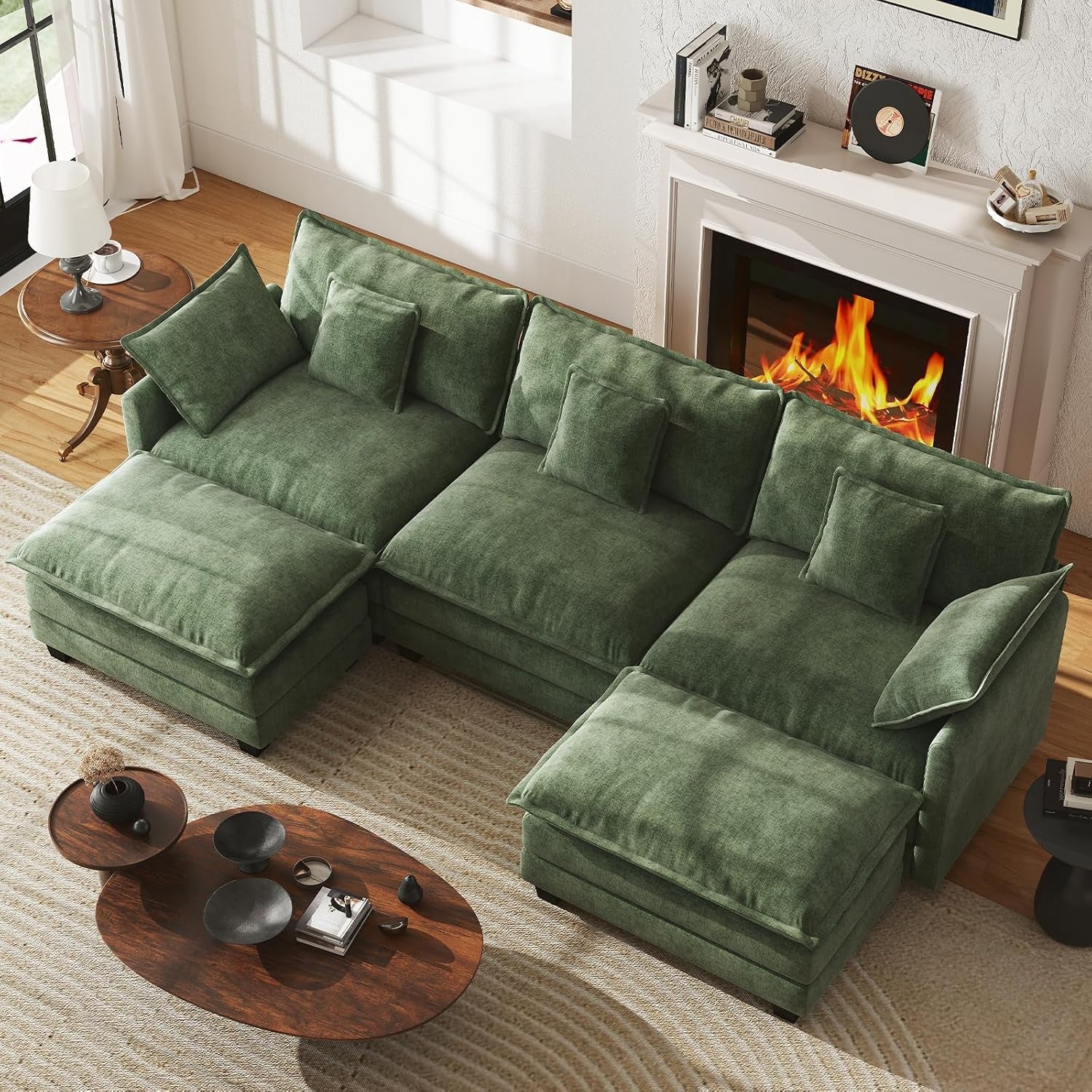 111-4-modular-sectional-sofa-u-shape-cloud-couch-with-2-movable-ottoman-comfy-chenille-deep-seat-sofa-with-soft-pillows-for-living-room-bedroom-apartment-green