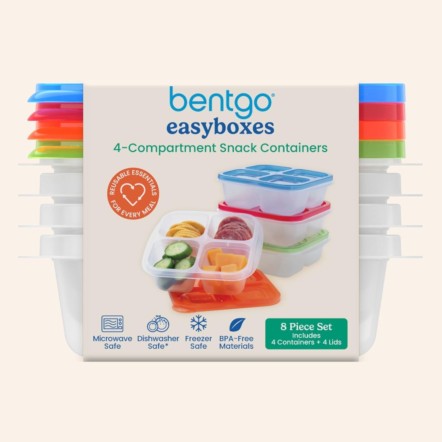 bentgo-easyboxes-4-compartment-snack-containers-8-piece-set-with-4-trays-4-custom-fit-lids-to-seal-in-freshness-reusable-food-storage-meal-prep-bento-bpa-free-containers-classic-4-pack