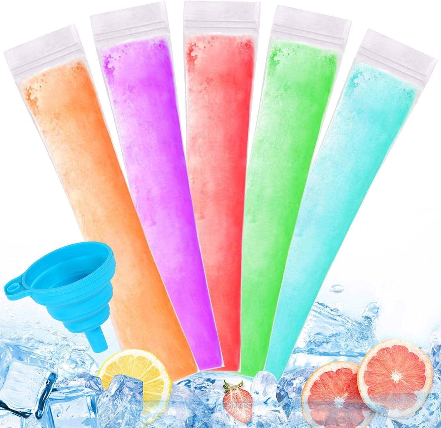 300-disposable-ice-popsicle-mold-bags-comes-with-a-funnel-1-8-x-8-5-inch-bpa-free-freezer-tubes-healthy-snack-yogurt-stick-juice-fruit-smoothies-ice-freezing